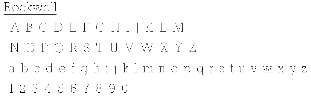 rockwell bold typeface